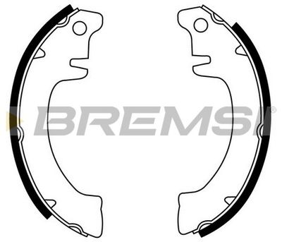 BREMSI GF0406 Гальмівні колодки барабанні 