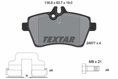 TEXTAR Remblokkenset, schijfrem Q+ (2407701)