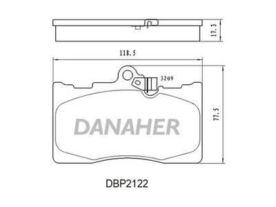 Комплект тормозных колодок, дисковый тормоз DANAHER DBP2122 для LEXUS RC
