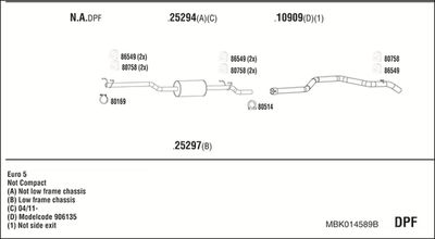 Układ wydechowy WALKER MBK014589B