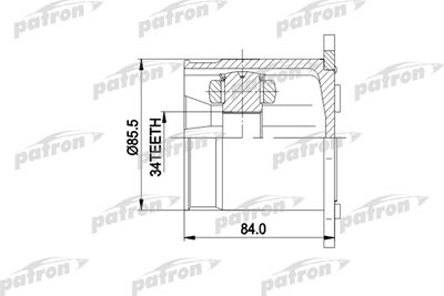 PATRON PCV5031 ШРУС  для AUDI A6 (Ауди А6)