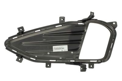 Voorbumper afdekking Voor Rechts (met verchroomde stipe, met mistlampgaten, zwart) past: FORD EDGE II 06.18-