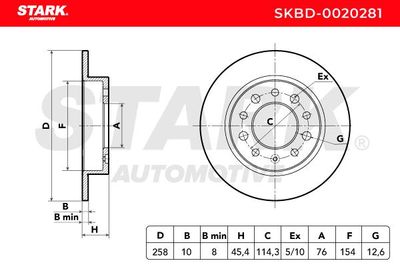 спирачен диск STARK SKBD-0020281