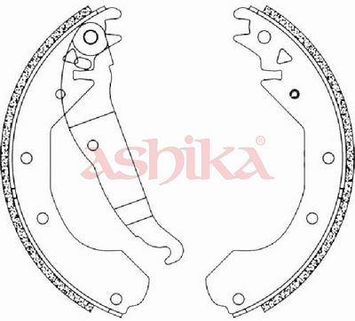 комплект спирачна челюст ASHIKA 55-00-0404