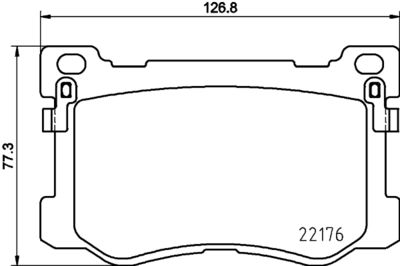 Комплект тормозных колодок, дисковый тормоз HELLA 8DB 355 025-271 для HYUNDAI EQUUS