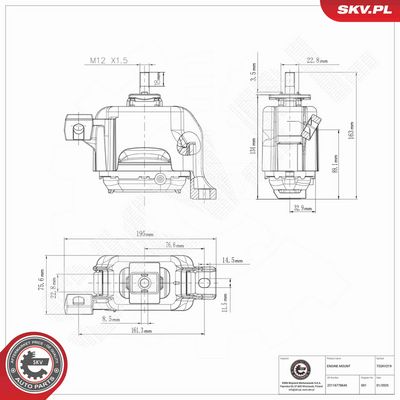 SUPORT MOTOR ESEN SKV 75SKV219 6