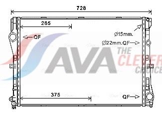 радиатор, охлаждане на двигателя AVA Clever Choice MS2679
