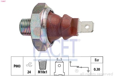 SENZOR PRESIUNE ULEI FACET 70007