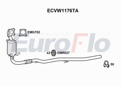 Katalizator EUROFLO 6R0254501TX