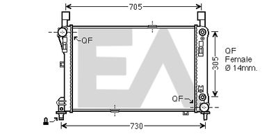 EACLIMA 31R50094 Радиатор охлаждения двигателя 