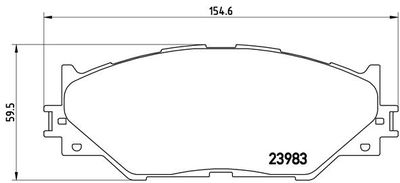Комплект тормозных колодок, дисковый тормоз BREMBO P 83 074 для LEXUS IS
