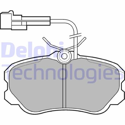 Комплект тормозных колодок, дисковый тормоз DELPHI LP644 для ALFA ROMEO 75