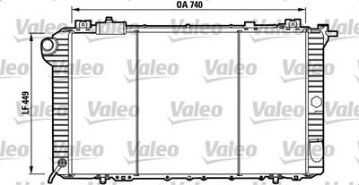 Радиатор, охлаждение двигателя VALEO 732589 для NISSAN PATROL