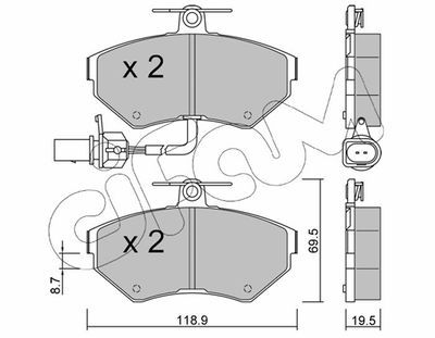 Brake Pad Set, disc brake 822-215-2