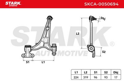 носач, окачване на колелата STARK SKCA-0050694