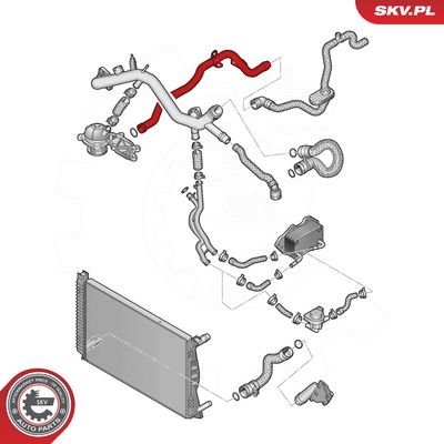 Potrubie chladiacej kvapaliny ESEN SKV 43SKV776