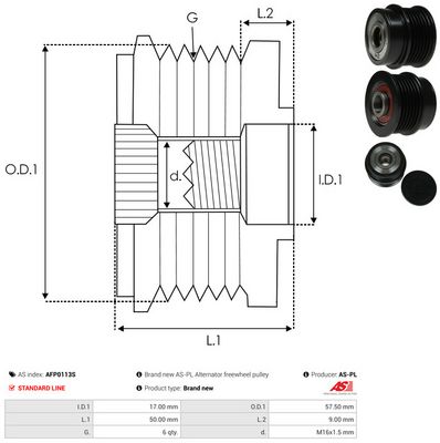 SISTEM ROATA LIBERA GENERATOR AS-PL AFP0113S 3