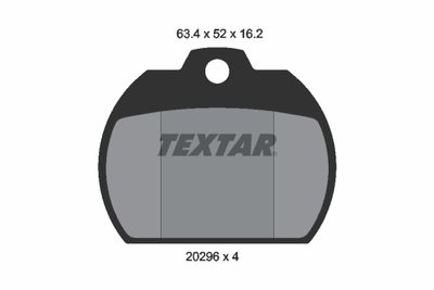Комплект тормозных колодок, дисковый тормоз TEXTAR 2029602 для VW KAEFER