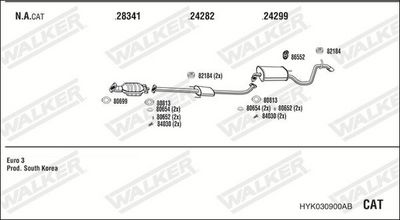 Изпускателна система WALKER HYK030900AB