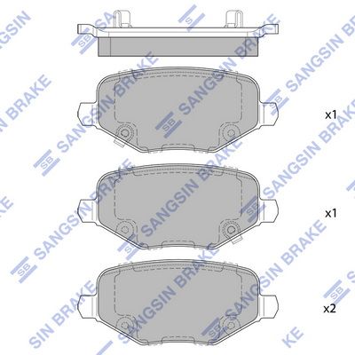 Комплект тормозных колодок, дисковый тормоз Hi-Q SP4079 для VW ROUTAN