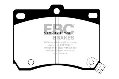 Комплект тормозных колодок, дисковый тормоз EBC Brakes DP824 для MAZDA MX-3