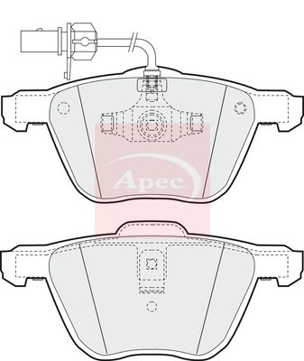 APEC Brake Pad Set, disc brake PAD1184