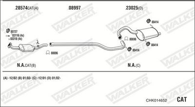 ABGASANLAGE WALKER CHK014652