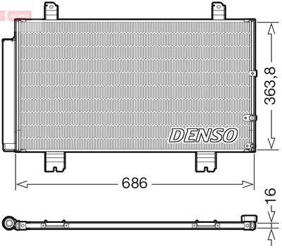 DENSO DCN51016 Радиатор кондиционера  для LEXUS GS (Лексус Гс)