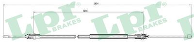 LPR C0713B Трос ручного тормоза  для RENAULT MEGANE I Cabriolet (EA0/1_) 1.6 16V (EA04, EA0B, EA11, EA1J)