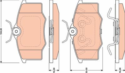 Комплект тормозных колодок, дисковый тормоз TRW GDB1759 для VW GOL