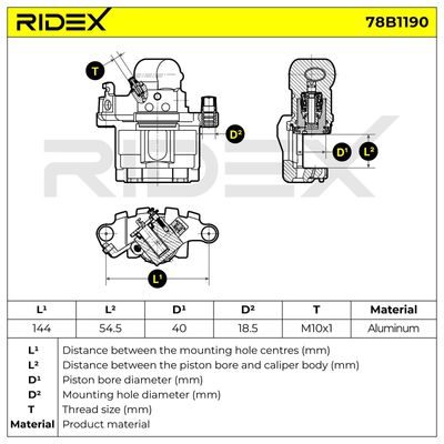спирачен апарат RIDEX