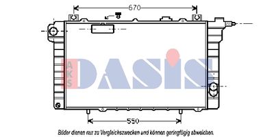 Радиатор, охлаждение двигателя AKS DASIS 070500N для NISSAN PATROL