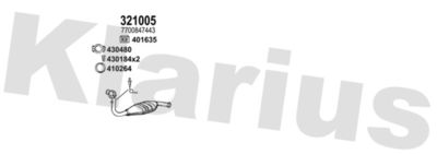 Układ wydechowy KLARIUS 721486E