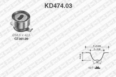 KD47403 SNR Комплект ремня ГРМ