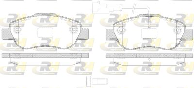 Комплект тормозных колодок, дисковый тормоз ROADHOUSE 21100.21 для FIAT PANDA