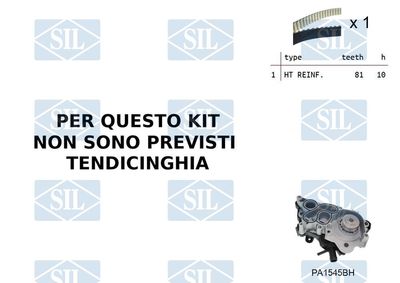 Водяной насос + комплект зубчатого ремня Saleri SIL K1PA1545BH для SEAT Mii