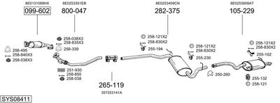 SISTEM DE ESAPAMENT BOSAL SYS08411