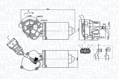 Silnik wycieraczek MAGNETI MARELLI 064372000010