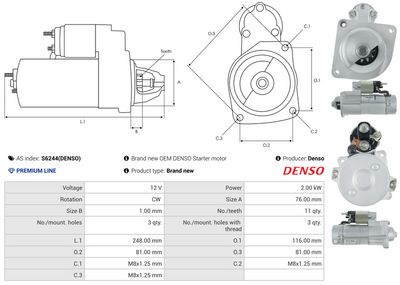 STARTER AS-PL S6244DENSO 4