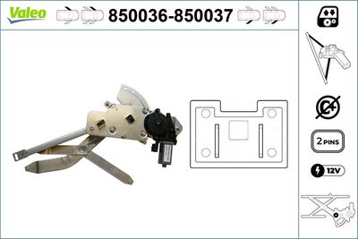 стъклоподемник VALEO 850037