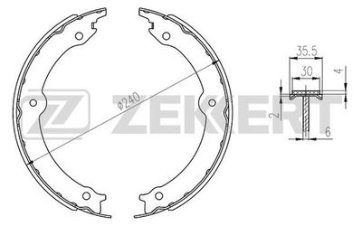 Комплект тормозных колодок ZEKKERT BK-4181 для TOYOTA SEQUOIA