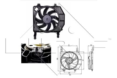 NRF 47261 Вентилятор системы охлаждения двигателя  для FORD COURIER (Форд Коуриер)