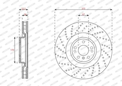 BREMSSCHEIBE FERODO DDF2207C1 1