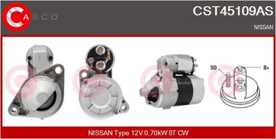 CASCO CST45109AS Стартер  для NISSAN MICRA II (K11) 1.0 i 16V