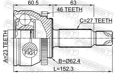 Joint Kit, drive shaft 2210-SOULB2A46