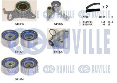 Комплект ремня ГРМ RUVILLE 550300 для MITSUBISHI L200