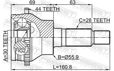 Joint Kit, drive shaft 0510-CX7A44R