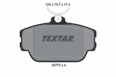 Комплект тормозных колодок, дисковый тормоз TEXTAR 2477201 для FORD USA TAURUS