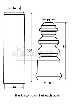 Dust Cover Kit, shock absorber Borg & Beck BPK7079