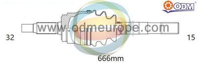 Приводной вал Multiparts 18-226100 для JEEP WRANGLER
